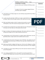 Solving Decimal Word Problems With Power of Ten: Answers