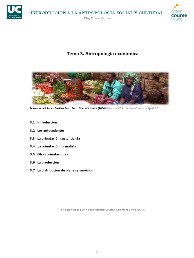 Elloy Gomez Pellón - Tema3 Antropologia Económica PDF | PDF ...