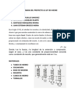 Cronograma Del Proyecto Le Ley de Hooke