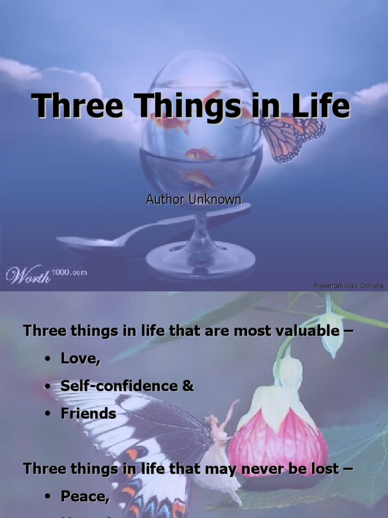 3 Things in Life | PDF