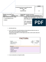 Taller Factura de Venta Excel