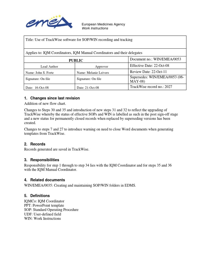 TrackWise SOP/WIN Recording Guide | PDF | Menu (Computing) | Microsoft ...