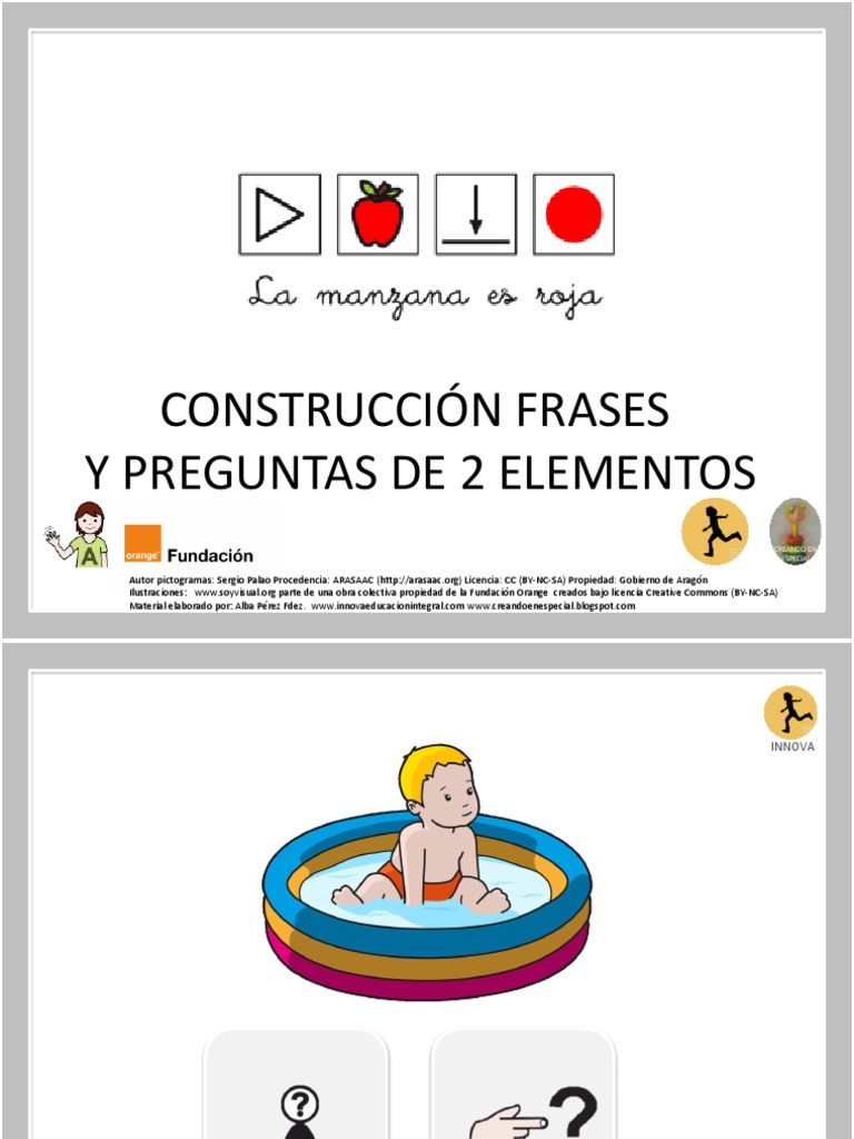 Construcción de Frases y Preguntas PDF | PDF | Licencia Creative Commons |  Creative Commons