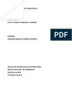 Evidencia 3 Matriz Dofa Presupuesto