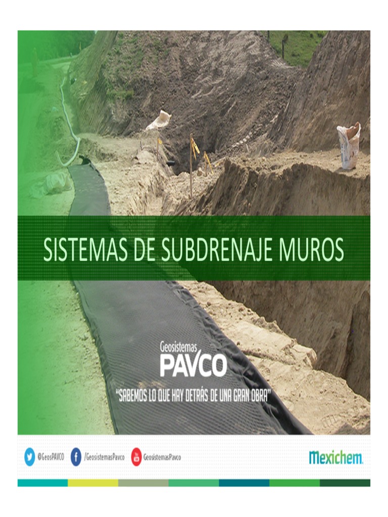 Sistemas de Subdrenaje Muros - Info 19 Agosto PDF | PDF | Hormigón ...