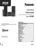 Owner's Manual: CD Stereo System Sc-Pmx7