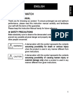 Mechanical Watch: Instruction Manual