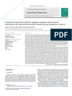 Evaluation of Geotextile Filtration Applying Coagulant and Flocculant Amendments For Aquaculture Biosolids Dewatering and Phosphorus Removal