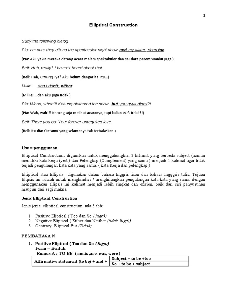 Elliptical Construction