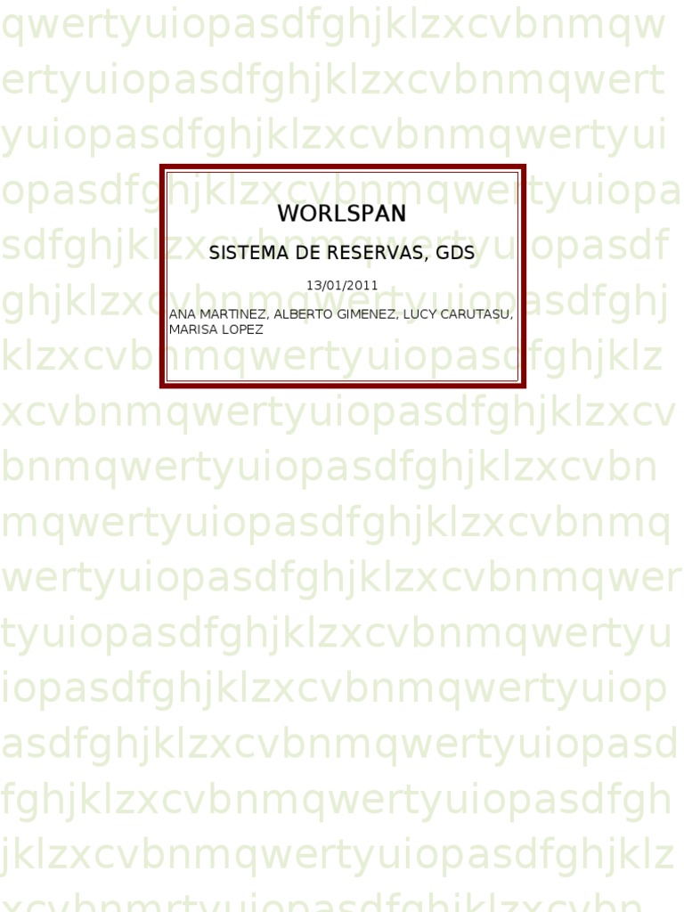 Servicios de Worldspan GDS | PDF | Agencia de viajes | Hotel