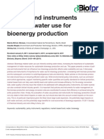 Policies and Instruments Affecting Water Use For Bioenergy Production