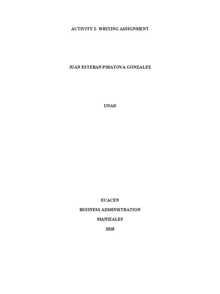 Activity 2-Writing Assignment | PDF