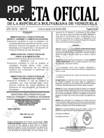 Gaceta Oficial 41863 Sumario