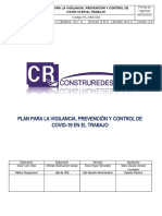 Plan para La Vigilancia - Prevención y Control Del COVID-19 - CTR - Rev01 - Sede Norte