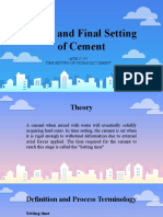 Initial and Final Setting of Cement