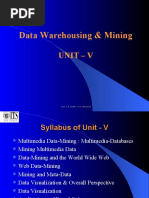 Data Warehousing & Mining: Unit - V