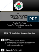 SPB. 7.1. Memfasilitasi Kerjasama Antar-Desa