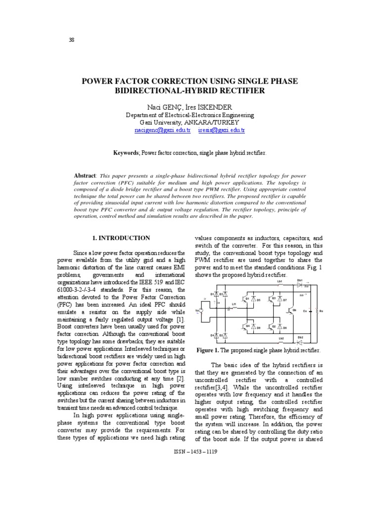 Power Factor Correction Using Single Phase Circuit Diagram