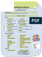 Worksheet Reported Speech (At Home)