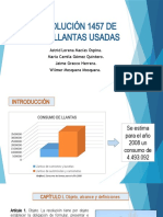 Resolución 1457 de 2010 - Llantas Usadas