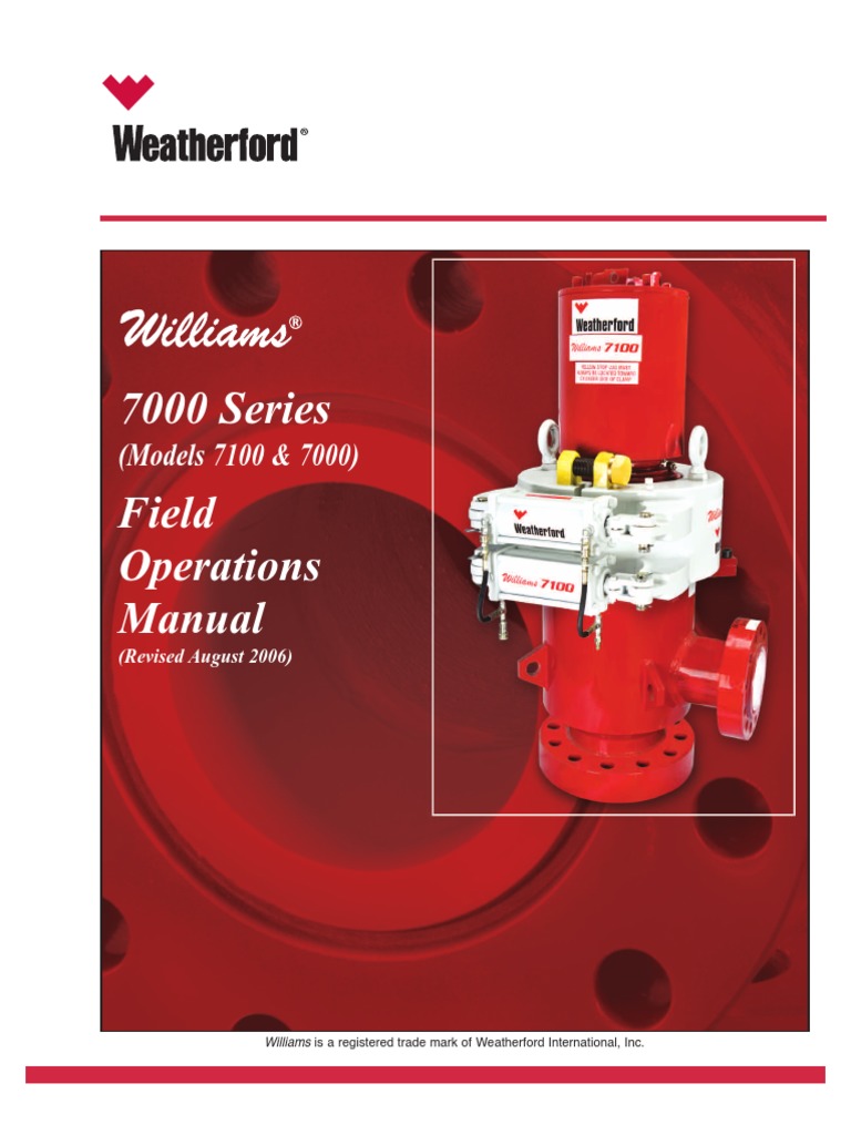 7000 Series Field Operations Manual PDF | PDF | Valve | Drilling Rig