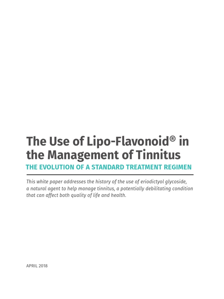 The Use of LipoFlavonoid in The Management of Tinnitus Descargar
