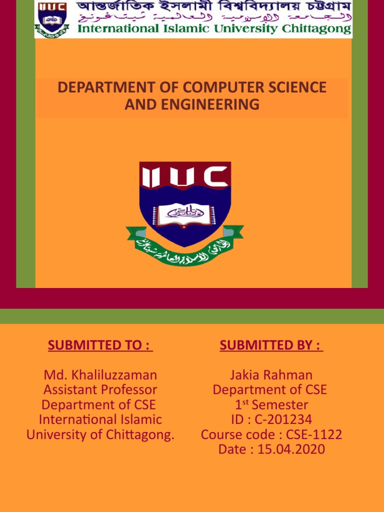 Department of Computer Science and Engineering PDF Scientific