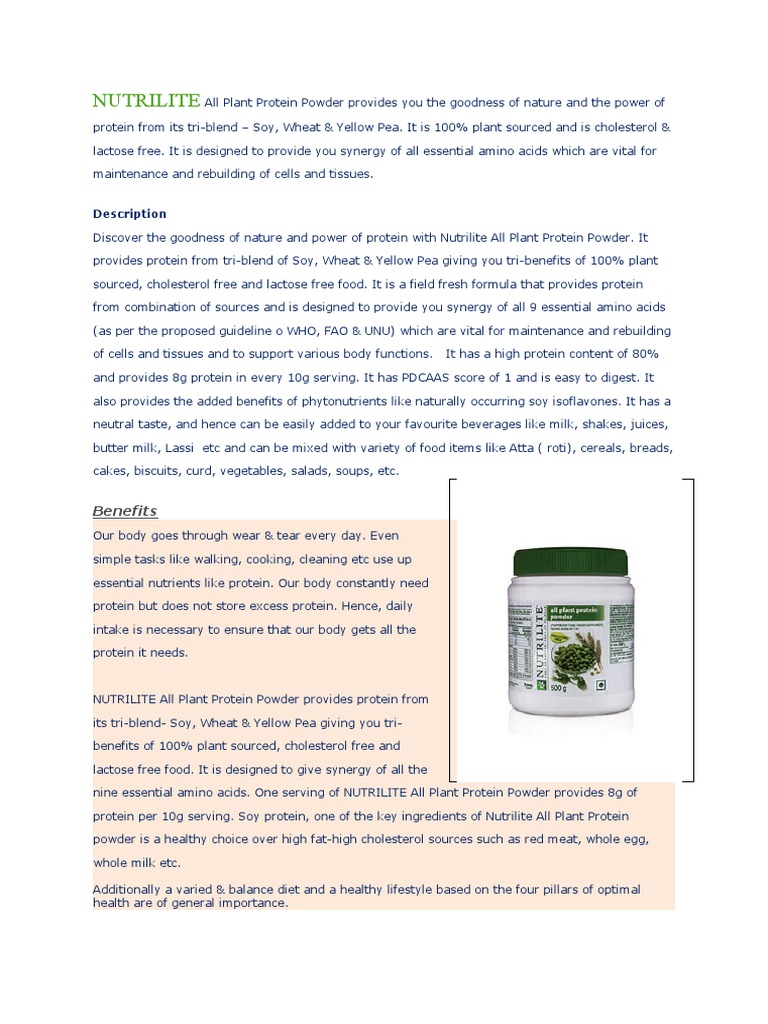 Protine Powder | PDF | Proteins | Soybean
