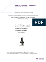 Propiedades Psicometricas de Las Versiones Cortas Del Cuestionario de Preocupacion Del Estado de Pensilvania (PSWQ)