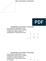 Multipication and Dvision of Decimal Up To 2 Decimal PDF