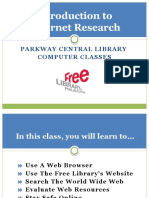 Free Library of Philadelphia Introduction To Internet Research Handout