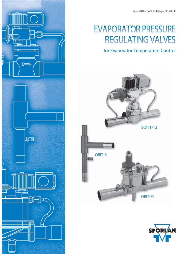 Sporlan ORIT PI 27 0/100 Evaporator Pressure Regulating Valves, Brass