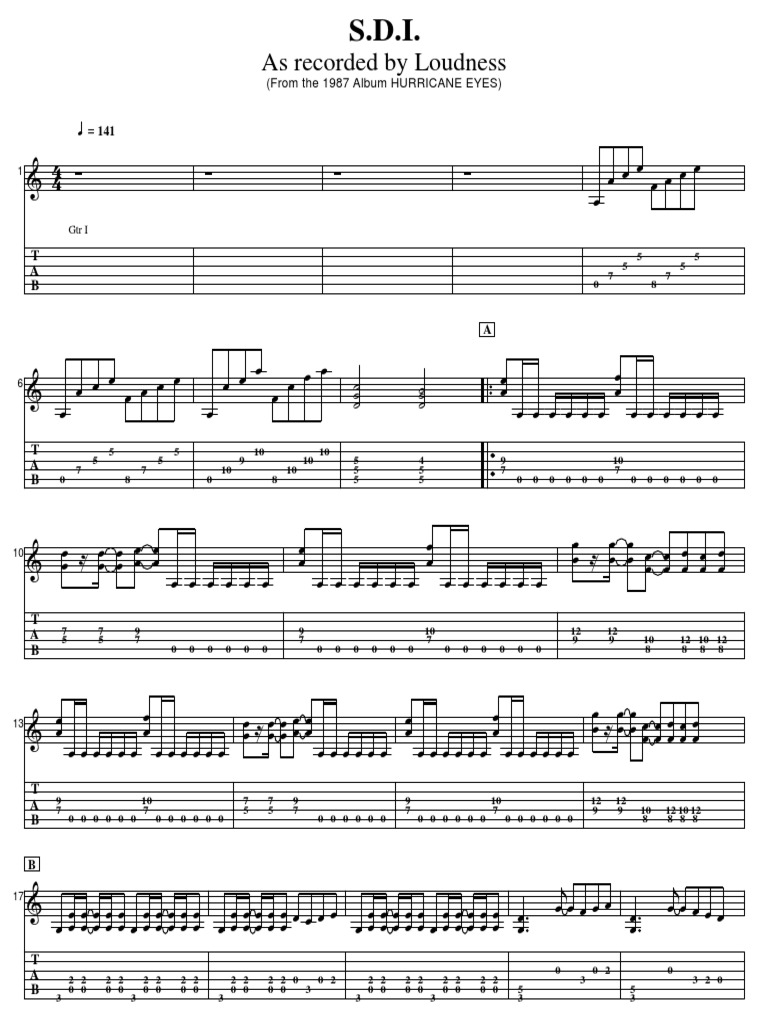 バンドスコア HURRICANE EYES LOUDNESS TAB譜1987年 バンドスコア HURRICANE EYES LOUDNESS TAB譜1987年 - メルカリ