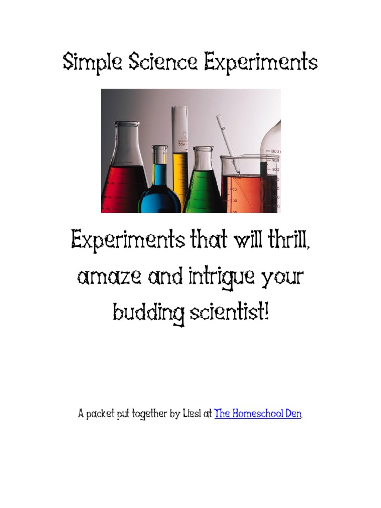 Simple Science Experiments PDF PDF Egg Nature