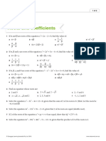 Roots and Coefficients: Worksheet