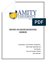 Report On Online Recruiting Sources