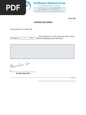 doctors note example for student