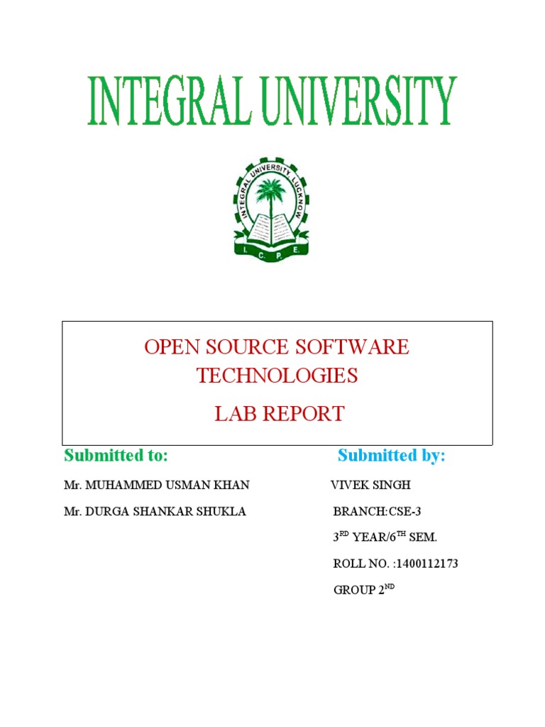 Open Source Software Lab Report | PDF