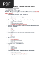 Pcap Quizzes Summary Test 2 Answers Computer Data Software Development