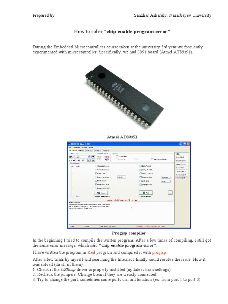 Fixing "Chip Enable Program Error" | PDF