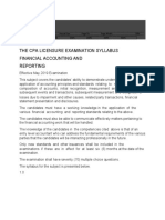 The Cpa Licensure Examination Syllabus Financial Accounting and Reporting