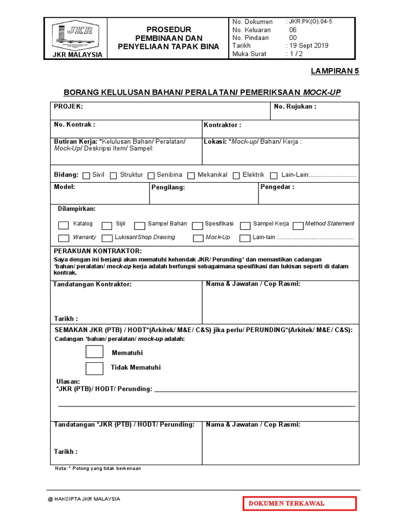 Borang Kelulusan Baru Pdf