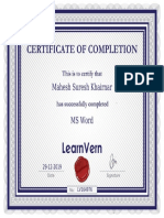 Certificate-MS Word PDF
