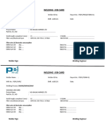 Welding Job Card Details