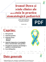 Sindromul Down Și Aspectele Sale Clinice În Practica Stomatologică Pediatrică