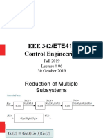 EEE 342/ETE418 Control Engineering: Fall 2019 Lecture # 06 30 October 2019