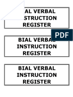 Bial Verbal Instruction Register
