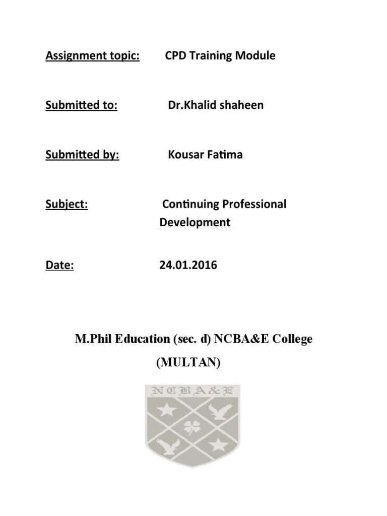 C0ntinuing Professional Development | PDF | Mentorship | Teachers