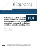 OE-Performance Analysis of Multipulse Position Modulation Free Space Optical Communication System Under Generalized Atmospheric Turbulence Conditions Including Pointing Errors