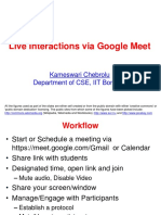 Live Interactions Via Google Meet: Kameswari Chebrolu Department of CSE, IIT Bombay